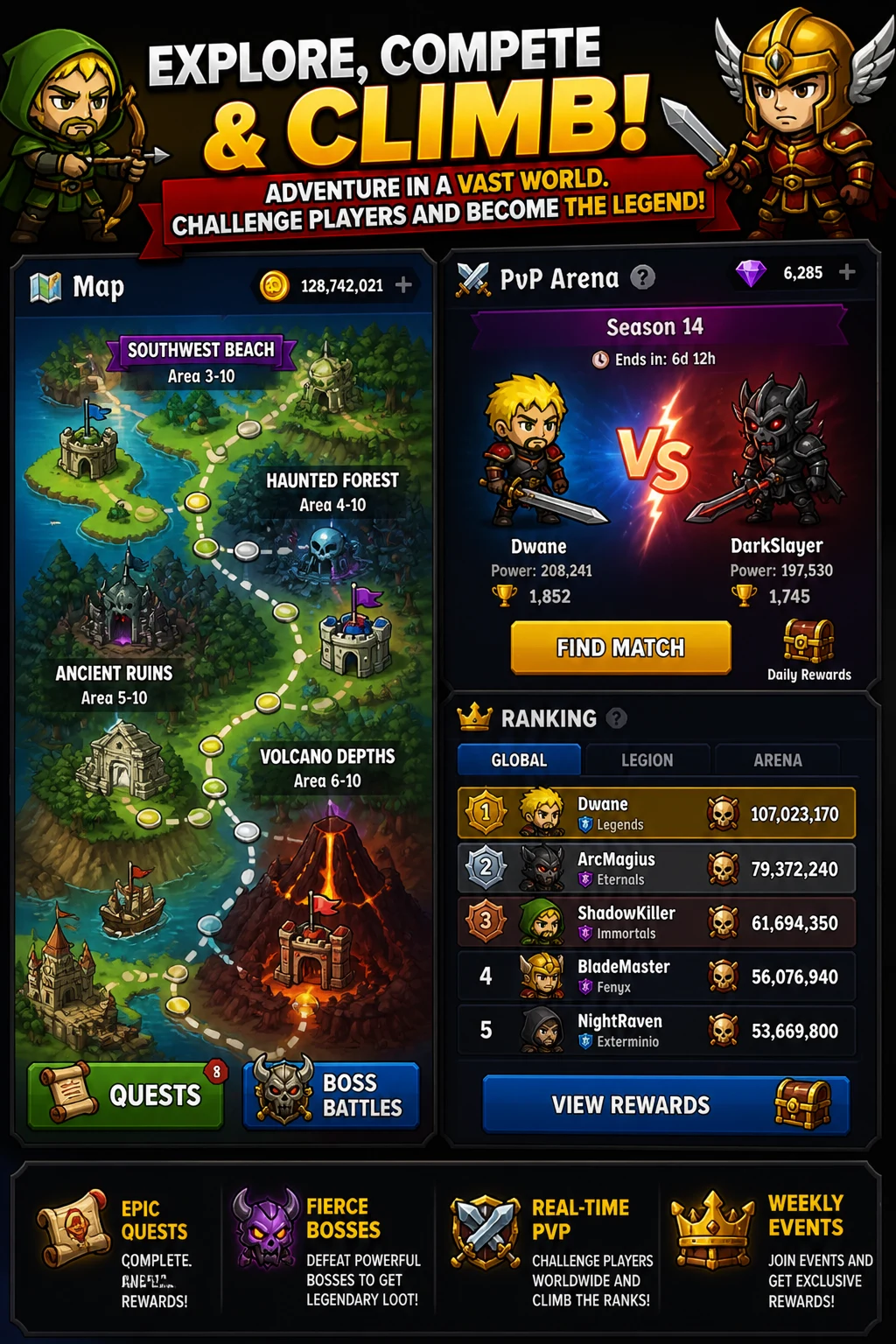 Walking Hero - Idle Battle RPG screenshot